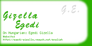 gizella egedi business card